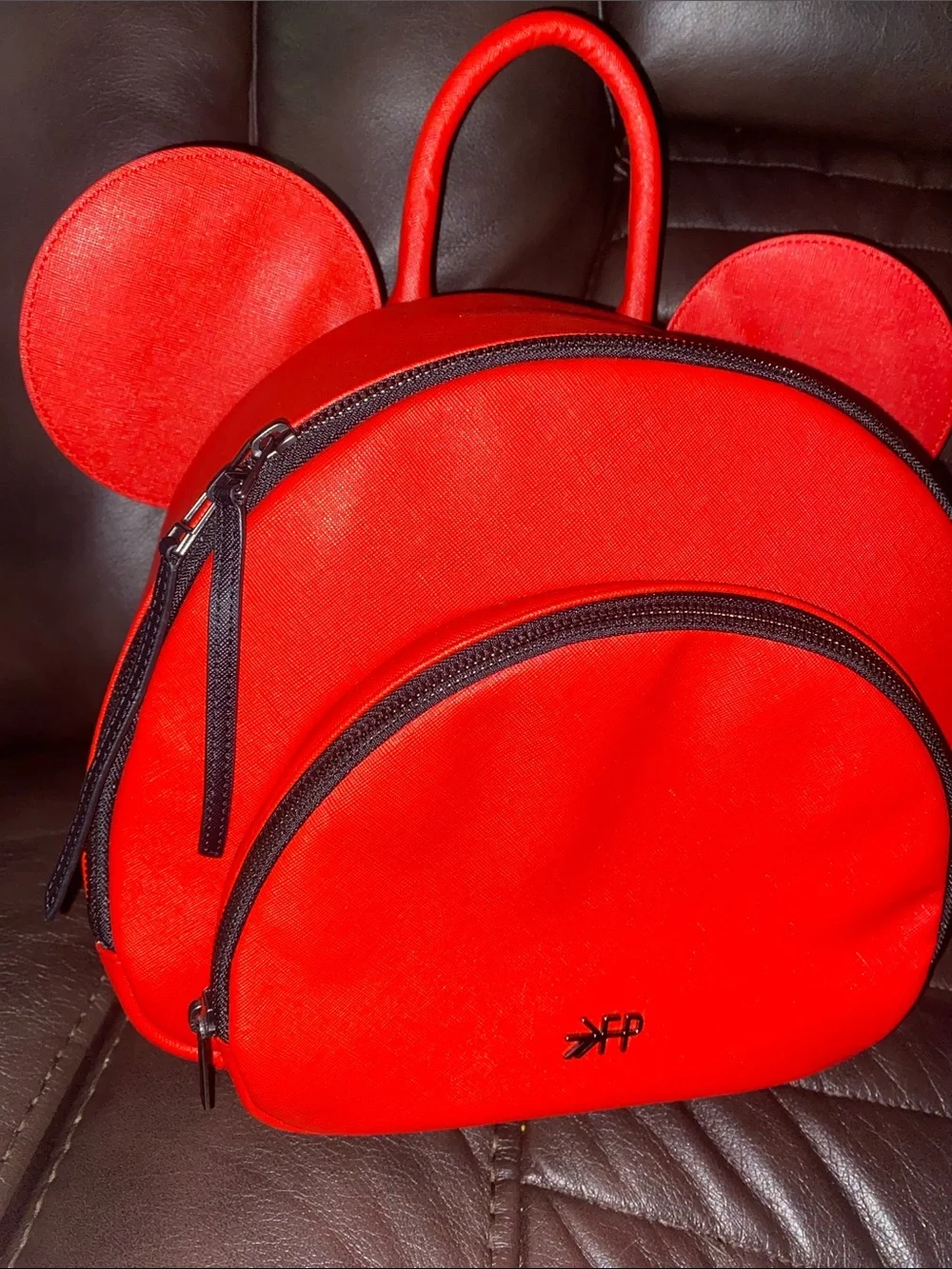 Freshly Picked Red Women's Backpack with Ear Detail